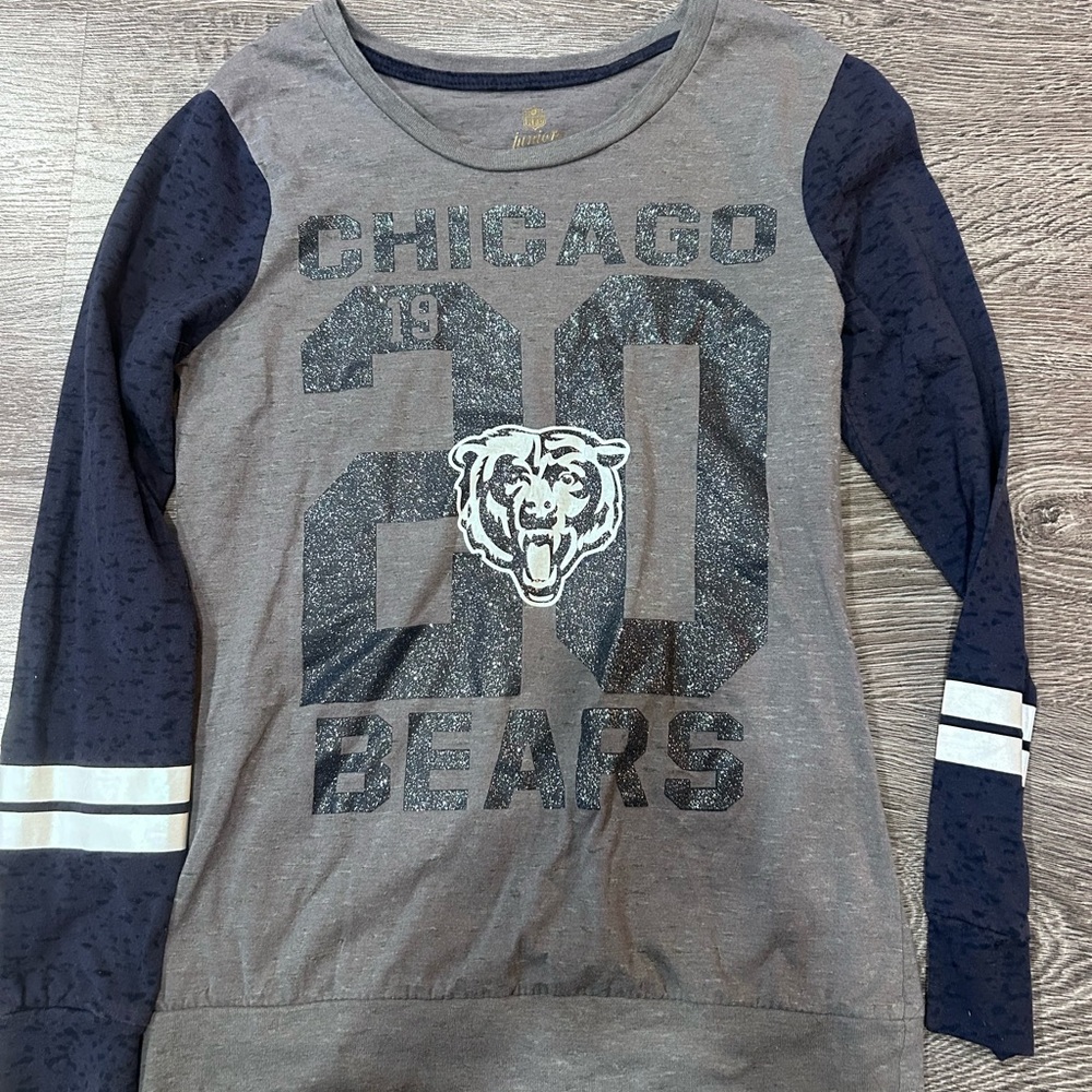 Chicago Bears Kids Long Sleeve Shirt - Gray and Blue